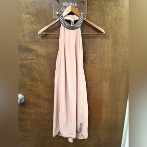 Peach/Blush toned Mini Backless Dress Size XS